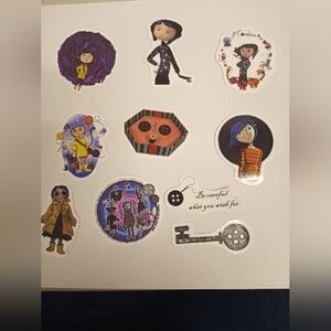 Coraline Themed Sticker Set